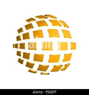 3D-Quadrat abstrakte Sphäre Vector Illustration. Moderne 3-d-effekt Design für Business Stock Vektor