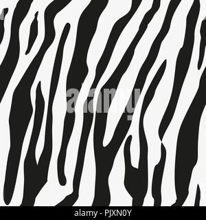 Zebrastreifen nahtlose Muster. Zebramuster, tierische Haut, Tiger stripes, abstraktes Muster, Hintergrund, Stoff. Erstaunliche Hand gezeichnet Vektor illustra Stock Vektor