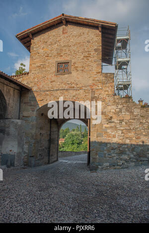 Gateway, um die befestigte Stadt Bergamo Stockfoto