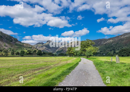 Pastoralen Szenen im Great Langdale des englischen Lake District Stockfoto