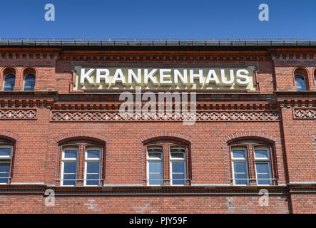 Klinkum im Grove des Friedrich, Fröbelstrasse, Prenzlauer Berg, Pankow, Berlin, Deutschland, Klinkum im Friedrichshain, Froebelstrasse, Prenzlauer B Stockfoto