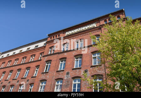 Klinkum im Grove des Friedrich, Fröbelstrasse, Prenzlauer Berg, Pankow, Berlin, Deutschland, Klinkum im Friedrichshain, Froebelstrasse, Prenzlauer B Stockfoto