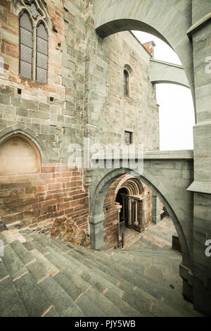 Sacra di San Michele, Turin. Kirche außerhalb Stockfoto