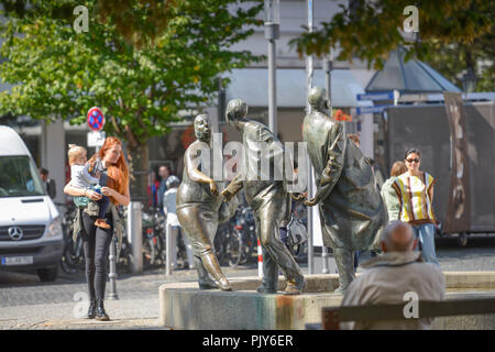 'Brunnen'' Zirkulation des Geldes'', Elisengarten, Aachen, Nordrhein-Westfalen, Deutschland', Brunnen "Kreislauf des Geldes", Nordrhein- Westfalen, 5Mose Stockfoto