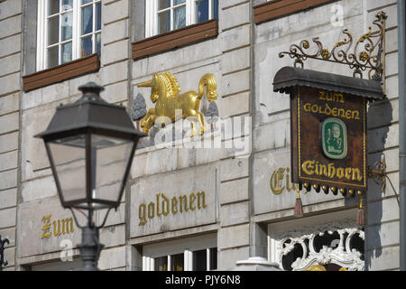 ' Restaurant ''Zum goldenen Einhorn'', Markt, Aachen, Nordrhein-Westfalen, Deutschland', Gaststaette "Zum Goldenen Einhorn", Markt, Nordrhein-Westfale Stockfoto