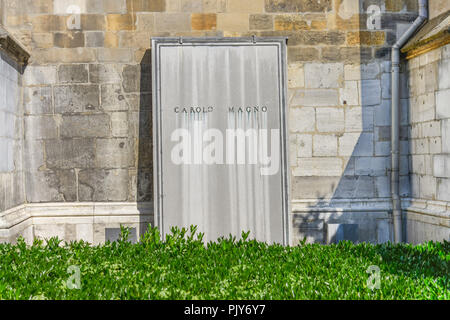 Grab aufzeichnen, jesusa Magno, Dom, Aachen, Nordrhein-Westfalen, Deutschland, Grabplatte, Dom, 92660 Stockfoto