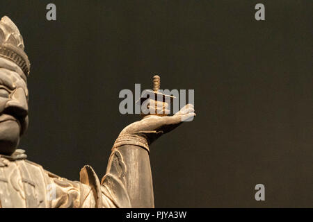 Ständigen Fudo Myo'o (Acalanatha), 12. Jahrhundert, Tokyo National Museum, Ueno Park, Taito-Ku, Tokio, Japan Stockfoto