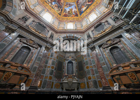 Florenz, Italien - 22. März 2018: die Medici Kapelle feiert die Familie Medici, Patrone der Kirche und Großherzöge der Toskana in Florenz, Italien Stockfoto