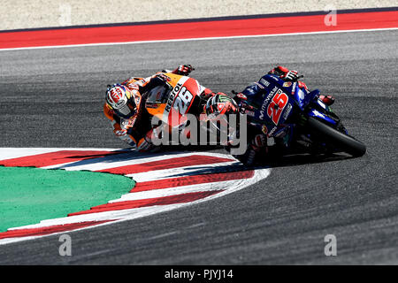 Misano Misano World Circuit, Italien. 9 Sep, 2018. Italienische Motorrad Grand Prix, Race Day; Quelle: Aktion plus Sport/Alamy leben Nachrichten Stockfoto