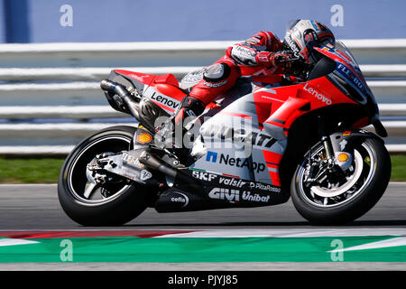 Misano, Italien. 9. September 2018. 51 MICHELE PIRRO aus Italien, Ducati Team, Ducati Desmosedici GP18, Gran Premio Octo di San Marino e della Riviera di Rimini, während der Sonntag Rennen am Marco Simoncelli World Circuit für die 13. Runde der MotoGP-Weltmeisterschaft, die vom 7. bis zum 9. September Quelle: AFP 7/ZUMA Draht/Alamy leben Nachrichten Stockfoto