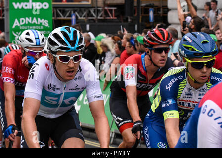 Tour durch Großbritannien, London, der Sky Team Geraint Thomas Stockfoto