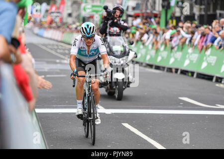 London, Großbritannien. 9. September 2018. Vasil Kiryienka von Team Himmel während OVO Energy Tour 2018 von Großbritannien - Etappe 8: Die Londoner Bühne am Sonntag, September 09, 2018, LONDON, England: Credit: Taka Wu/Alamy leben Nachrichten Stockfoto