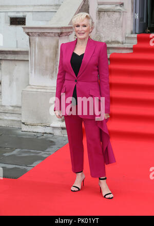 Die UK-Premiere von "Die Frau" in Somerset House - Ankunft mit: Glenn Close Wo: London, Großbritannien Wann: 09 Aug 2018 Quelle: Mario Mitsis/WENN.com Stockfoto