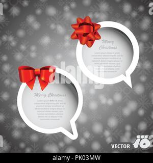 Merry Christmas - Frohe Feiertage und das Neue Jahr - Abstrakt bunte Papier schneiden Weihnachten Label oder Preis Tag Template Designs in frei skalierbaren Vektor Stock Vektor