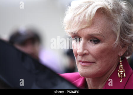 UK Premiere der Frau in Somerset House - Ankunft mit: Glenn Close Wo: London, Großbritannien Wann: 09 Aug 2018 Quelle: Lia Toby/WENN.com Stockfoto