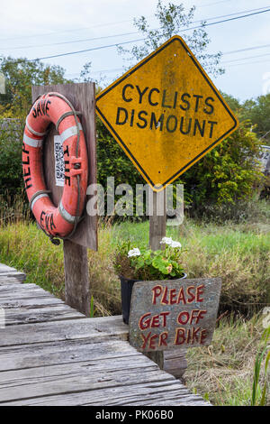 Finn Slough Gemeinschaft am Ufer des Fraser River in Richmond, British Columbia. Stockfoto