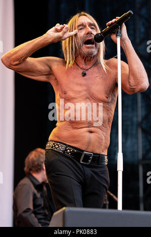 Way Out West Festival 2018 - Tag 1 - Performances mit: Iggy Pop Wo: Göteborg, Schweden Wann: 09 Aug 2018 Quelle: Emelie Andersson/WENN.com Stockfoto