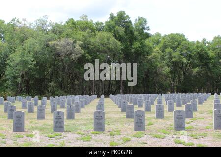 Florida National Cemetery in der Nähe der Stadt Bushnell in Sumter County, Florida, USA Stockfoto