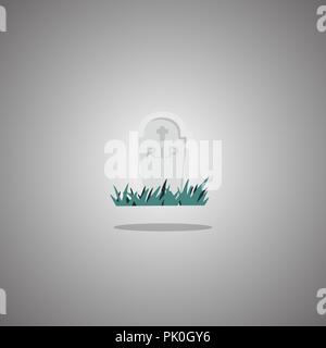 Grab Halloween. Vector Illustration. Isoliert weißer Hintergrund. Stock Vektor