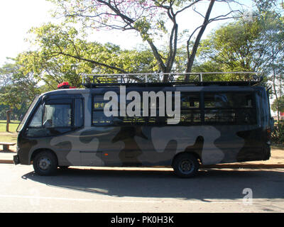 Auto der Polizei, der Ibirapuera Park, São Paulo, Brasilien Stockfoto