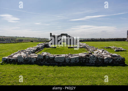 Ruinen von Nendrum Kloster, Mahee Island, County Down, Nordirland Stockfoto