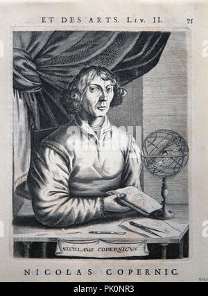 Nicolaus Copernicus. 1473-1543. Mathematiker und Astronom. Er ist ein Modell des Universums, das die Sonne im Zentrum der Erde gesetzt formuliert Stockfoto