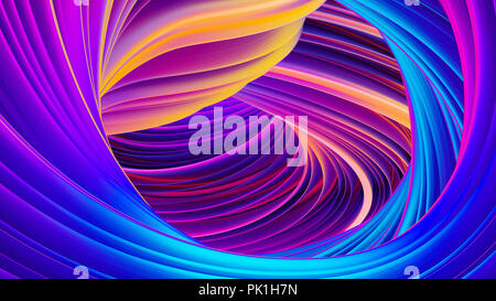 Fluid Flow abstrakt holographische Ultra Violett neon Hintergrund für Weihnachten Design. Stockfoto