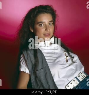 Isabell Varell, deutsche Sängerin und plant, in München, Deutschland 1983. Deutsche Sängerin und Schauspielerin Isabel Varell zu München, Deutschland 1983 | Verwendung weltweit Stockfoto