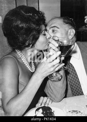 Sophia Loren, Carlo Ponti, 1961 Stockfoto