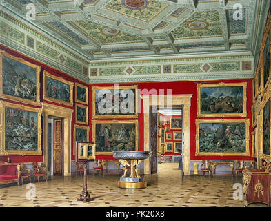Hau Edward Petrowitsch - Interieur der neuen Eremitage - das Zimmer der flämischen Schule 1. Stockfoto