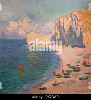 Etretat der Strand und die Falaise d'Amont, Claude Monet, 1885, Kunst Institut von Chicago, Chicago, Illinois, USA, Nordamerika, Stockfoto