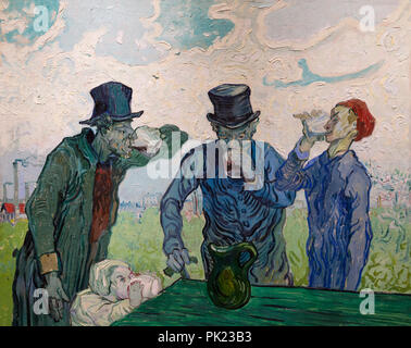 Die Trinker, Vincent van Gogh 1890, Kunst Institut von Chicago, Chicago, Illinois, USA, Nordamerika, Stockfoto