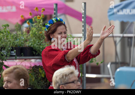 PODOLSK, Russland - 9. SEPTEMBER 2018: Tag der Stadt Moskau. Veranstaltung in Znamya Oktyabrya Bezirk am September 9, 2018 Quelle: Alexander Mitrofanov/Alamy leben Nachrichten Stockfoto