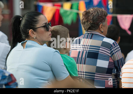 PODOLSK, Russland - 9. SEPTEMBER 2018: Tag der Stadt Moskau. Veranstaltung in Znamya Oktyabrya Bezirk am September 9, 2018 Quelle: Alexander Mitrofanov/Alamy leben Nachrichten Stockfoto