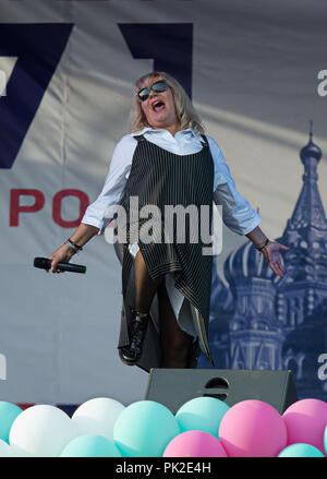 PODOLSK, Russland - 9. SEPTEMBER 2018: Tag der Stadt Moskau. Veranstaltung in Znamya Oktyabrya Bezirk am September 9, 2018 Quelle: Alexander Mitrofanov/Alamy leben Nachrichten Stockfoto