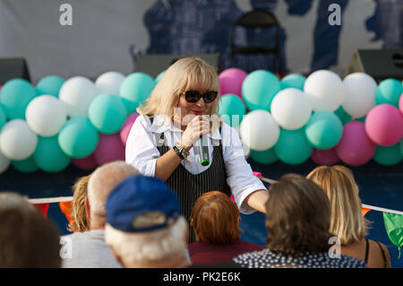 PODOLSK, Russland - 9. SEPTEMBER 2018: Tag der Stadt Moskau. Veranstaltung in Znamya Oktyabrya Bezirk am September 9, 2018 Quelle: Alexander Mitrofanov/Alamy leben Nachrichten Stockfoto