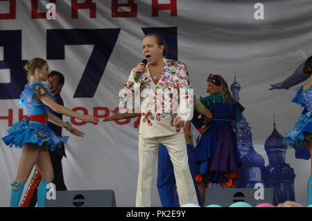 PODOLSK, Russland - 9. SEPTEMBER 2018: Tag der Stadt Moskau. Veranstaltung in Znamya Oktyabrya Bezirk am September 9, 2018 Quelle: Alexander Mitrofanov/Alamy leben Nachrichten Stockfoto