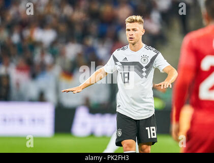 Deutschland - Peru, Sinsheim, September 09, 2018 Joshua KIMMICH, DFB 18 Geste, halbe Größe, Porträt, Deutschland - PERU 2-1 Wichtig: DFB-Vorschriften die Verwendung von Fotografien als Bildsequenzen und/oder quasi-Video zu verbieten. Fußball-Freundschaftsspiel, Test, Saison 2018/2019, September 09, 2018 Sinsheim, Deutschland. © Peter Schatz/Alamy leben Nachrichten Stockfoto