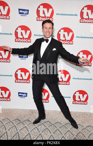 LONDON, GROSSBRITANNIEN. September 10, 2018: Anton de Beke am TV Choice Awards 2018 im Dorchester Hotel, London. Bild: Steve Vas/Featureflash Credit: Sarah Stewart/Alamy leben Nachrichten Stockfoto