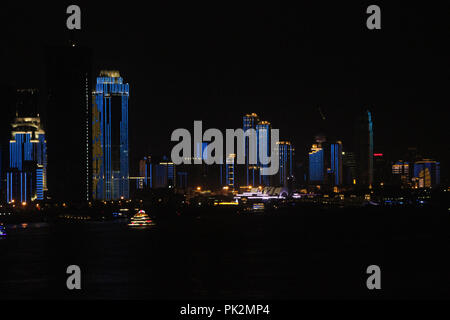 Wuhan, Wuhan, China. 11 Sep, 2018. Wuhan, China - Nacht Landschaft von Wuhan in der chinesischen Provinz Hubei. Credit: SIPA Asien/ZUMA Draht/Alamy leben Nachrichten Stockfoto