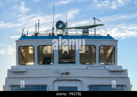 Commander Kabine auf dem Schiff Stockfoto