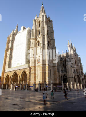 Gotische Kathedrale Santa María de Regla. León. Spanien Stockfoto