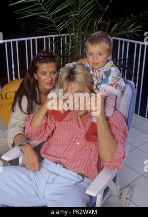 Dieter Bohlen und Erika Sauerland am 30.07.1986 in Hamburg. | Verwendung weltweit Stockfoto