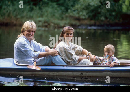 Dieter Bohlen und Erika Sauerland am 30.07.1986 in Hamburg. | Verwendung weltweit Stockfoto