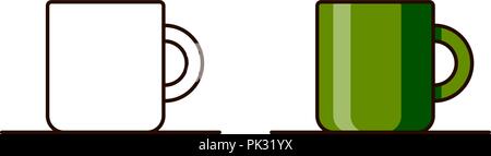 Symbole für Teetasse Stock Vektor