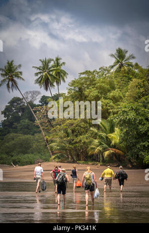 Bahia Drake (Drake Bay) ist eine kleine Bucht auf der Nordseite der Halbinsel Osa an der Küste des südwestlichen Costa Rica. Stockfoto