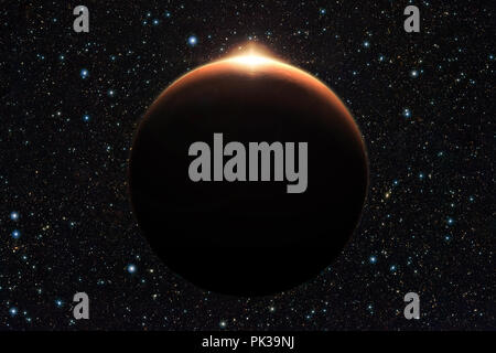 Planet Mars mit Sunrise im Raum (Elemente dieses Bild von der NASA ausgestattet) Stockfoto