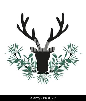 Hintergrund mit Hirschgeweih Stock Vektor