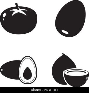 Früchte, 01. Stock Vektor