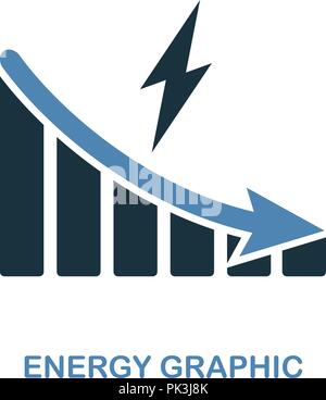 Energie verringern das Symbol Grafik. Monochrom Design aus Diagramm Sammlung. UI. Pixel Perfect einfache Piktogramm Energie verringern das Symbol Grafik. Web de Stock Vektor